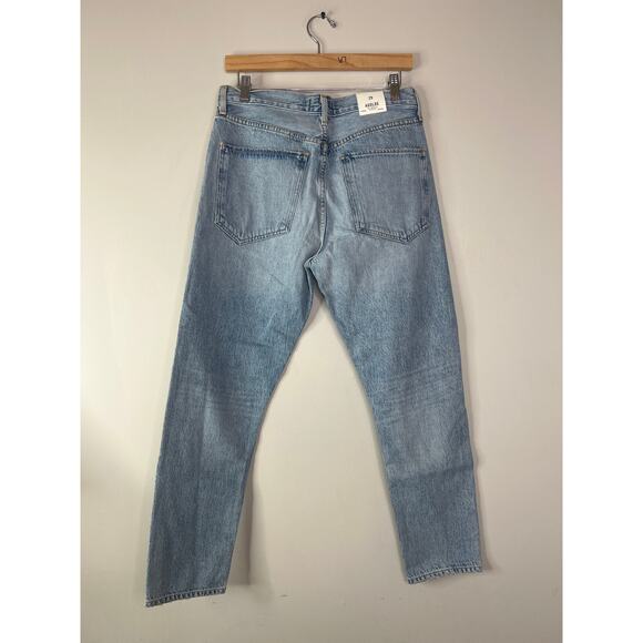 NWT Agolde Jamie High Rise Classic Distressed Jeans Blue Light Wash Size: 29 - Picture 7 of 9
